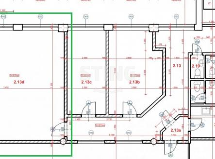 půdorys Kopřivnice 3 kanceláře (1).jpg | Pronájem - kanceláře, 50 m²