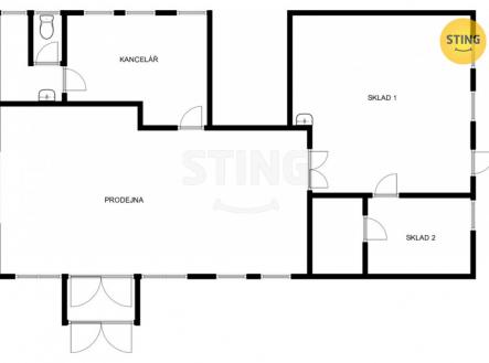 pudorys_obchodni prostory.jpg | Pronájem - obchodní prostor, 140 m²
