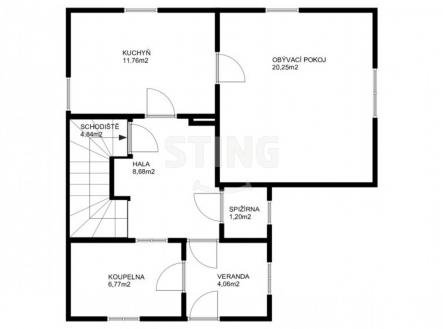 Ilustrační půdorys 1.NP | Prodej - dům/vila, 149 m²