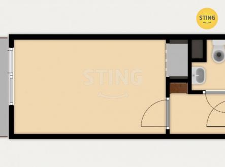 pudorys 1.jpg | Pronájem bytu, garsoniéra, 14 m²