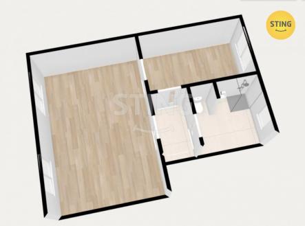 3D pudorys.jpg | Pronájem - kanceláře, 54 m²