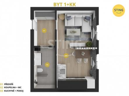 8.jpg | Pronájem bytu, 1+kk, 25 m²