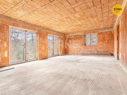Obývací pokoj s jídelním koutem | Prodej - dům/vila, 72 m²