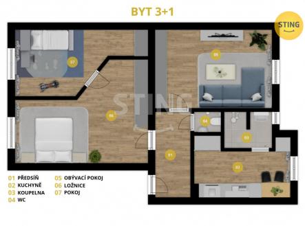 1.jpg | Prodej bytu, 3+1, 69 m²