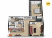 Pronájem bytu, 2+1, 50 m²