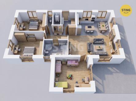 3D půdorys Kobeřice.jpg | Prodej - dům/vila, 90 m²