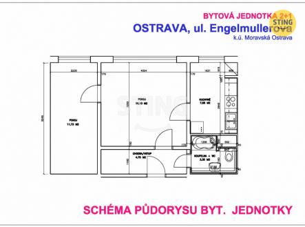 Engelmullerova-schéma.jpg | Pronájem bytu, 2+1, 44 m²