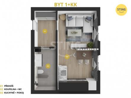 1.jpg | Pronájem bytu, 1+kk, 25 m²