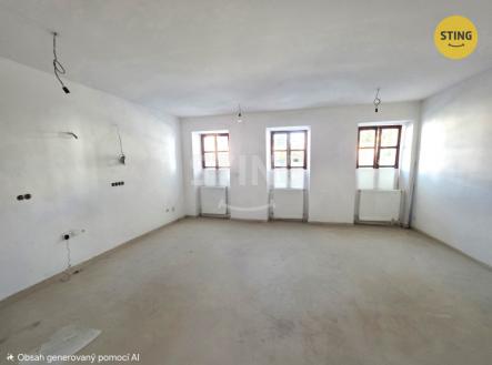 Kuchyně s obývacím pokojem.jpg | Pronájem bytu, 4+kk, 99 m²