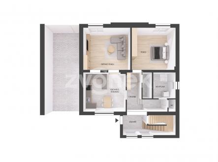 RD_Hornomlýnská_půdorys_1NP | Prodej - dům/vila, 218 m²