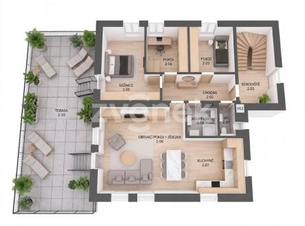 planek | Pronájem bytu, 4+kk, 87 m²