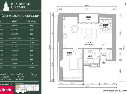 karta bytu 33 3np | Prodej bytu, atypický, 107 m²