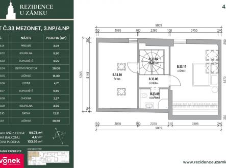 karta bytu 33 4np | Prodej bytu, atypický, 107 m²