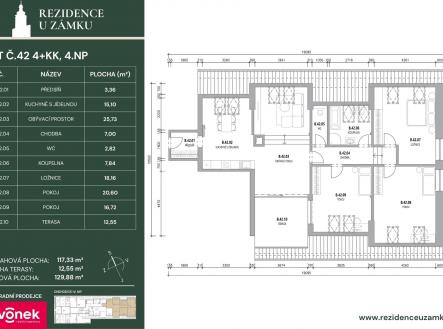 karta bytu 42 | Prodej bytu, 4+kk, 137 m²