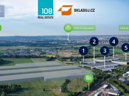 Industrial park Boršov nad Vltavou, pronájem skladových prostor | Pronájem - komerční objekt, sklad, 30 000 m²