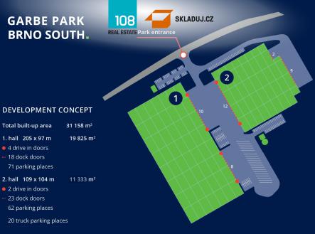 Průmyslový areál Pohořelice, pronájem skladových prostor | Pronájem - komerční objekt, sklad, 11 000 m²