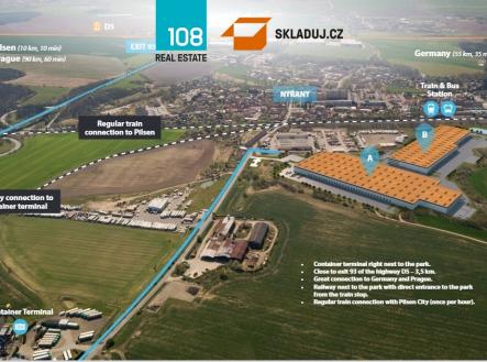 Průmyslový park Nýřany, pronájem skladových prostor | Pronájem - komerční objekt, sklad, 3 000 m²