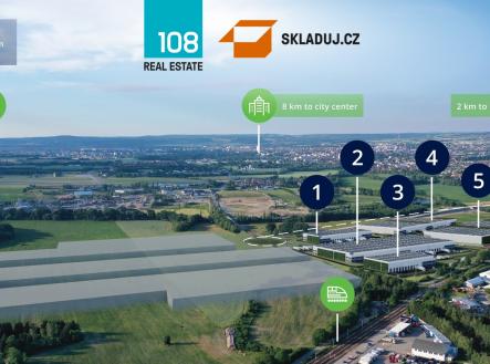 Industrial park Boršov nad Vltavou, pronájem skladových prostor | Pronájem - komerční objekt, sklad, 10 000 m²