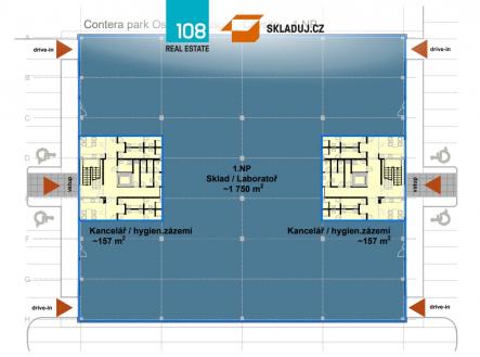 Průmyslový park Ostrava-město, pronájem skladových prostor | Pronájem - komerční objekt, sklad, 2 000 m²