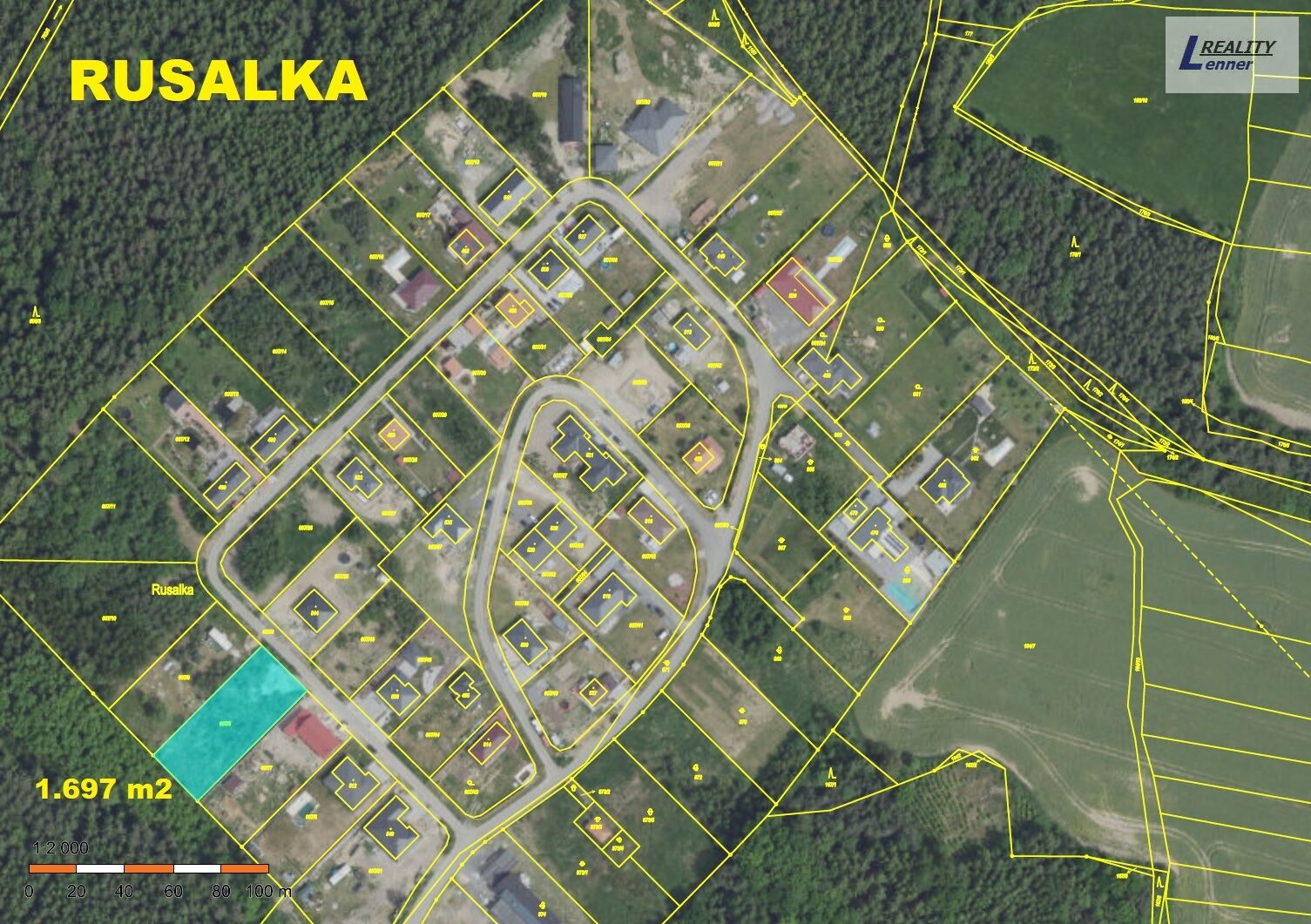 Stavební pozemek 1.697 m2, Bohutín - Rusalka