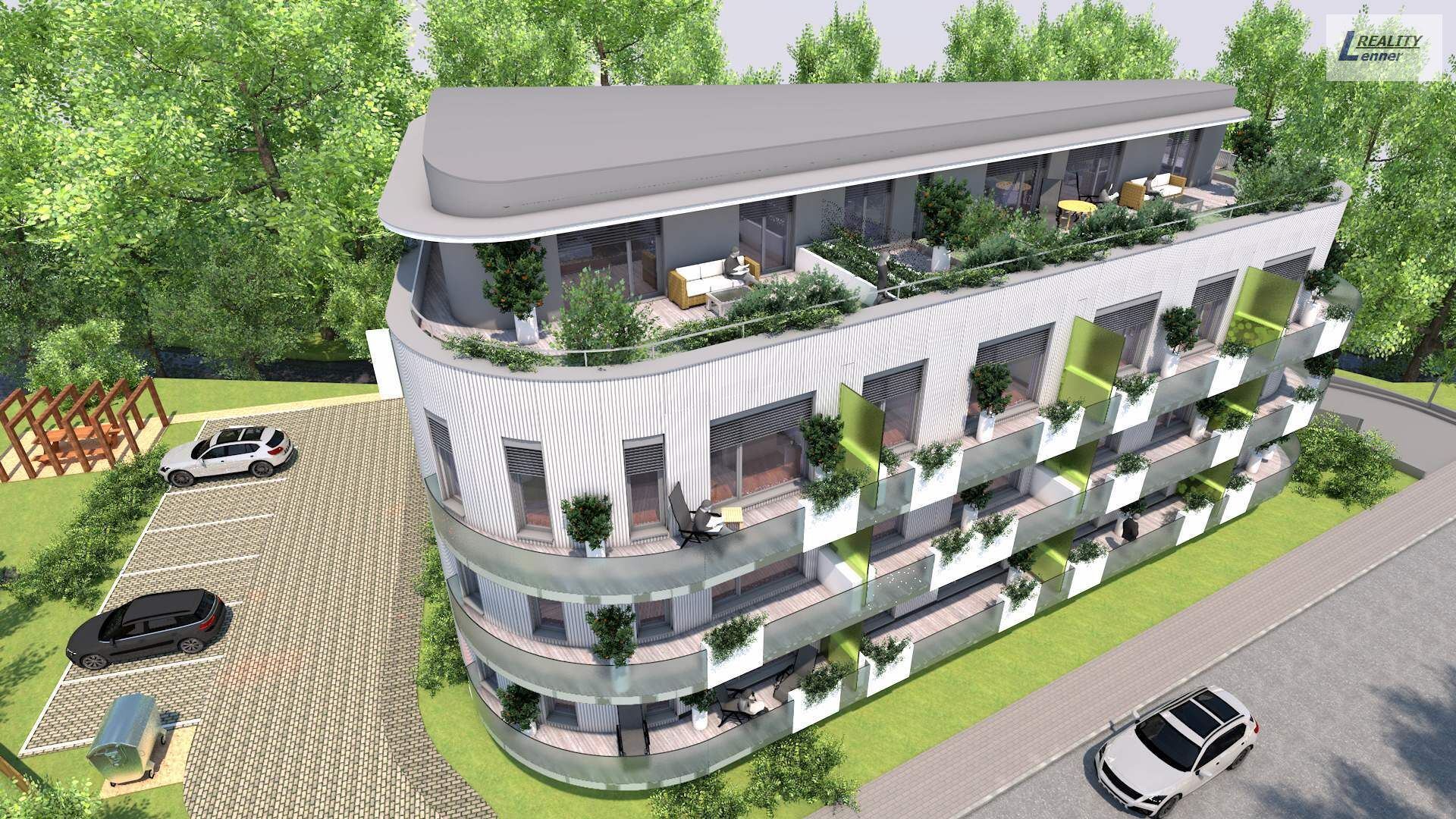 Novostavba bytu 4+kk/ terasa 62 m2, gar. stání, sklep, 91 m2