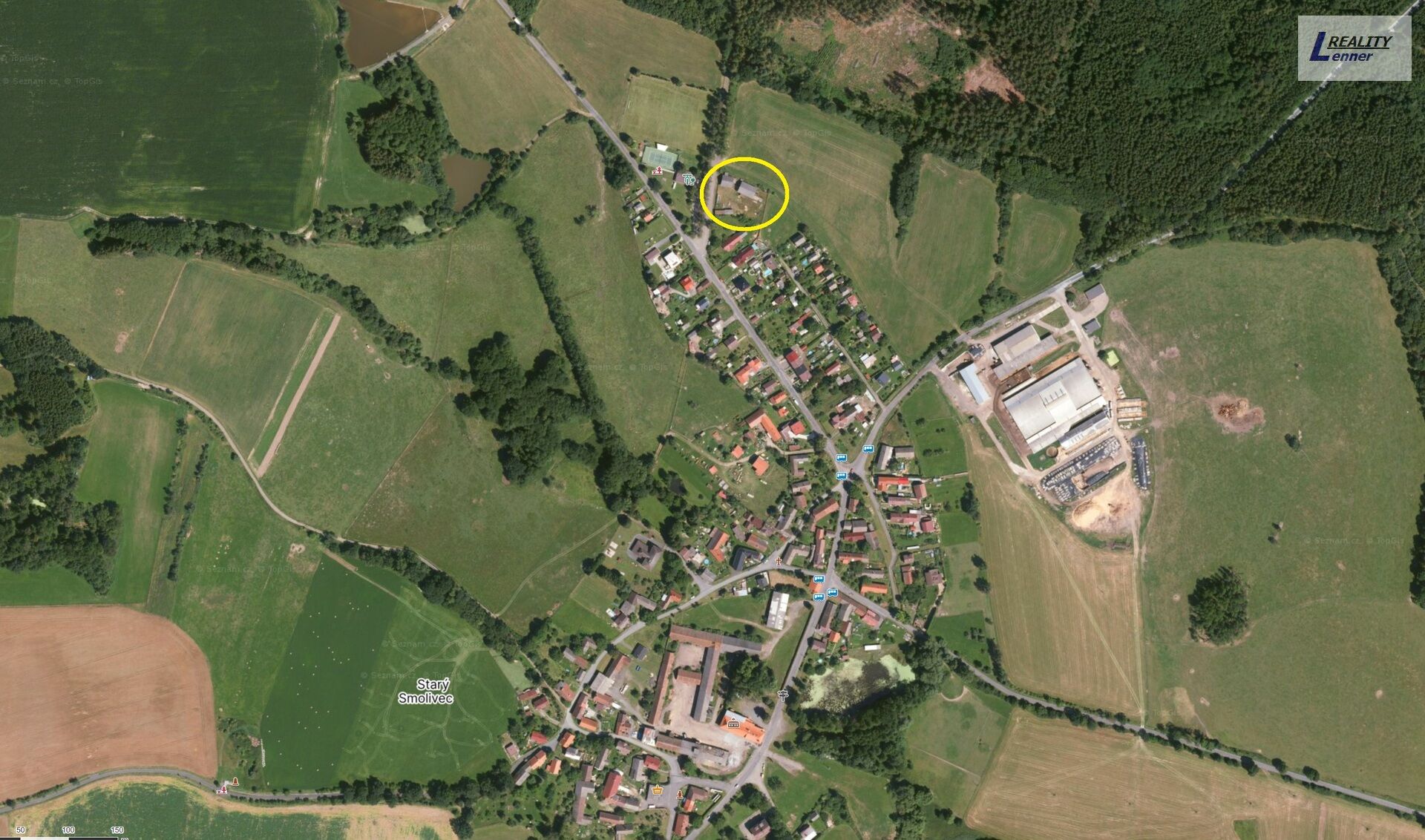 Průmyslový areál – pila, kancelář, dílna, garáž, pila, vše na pozemku 1.856 m2