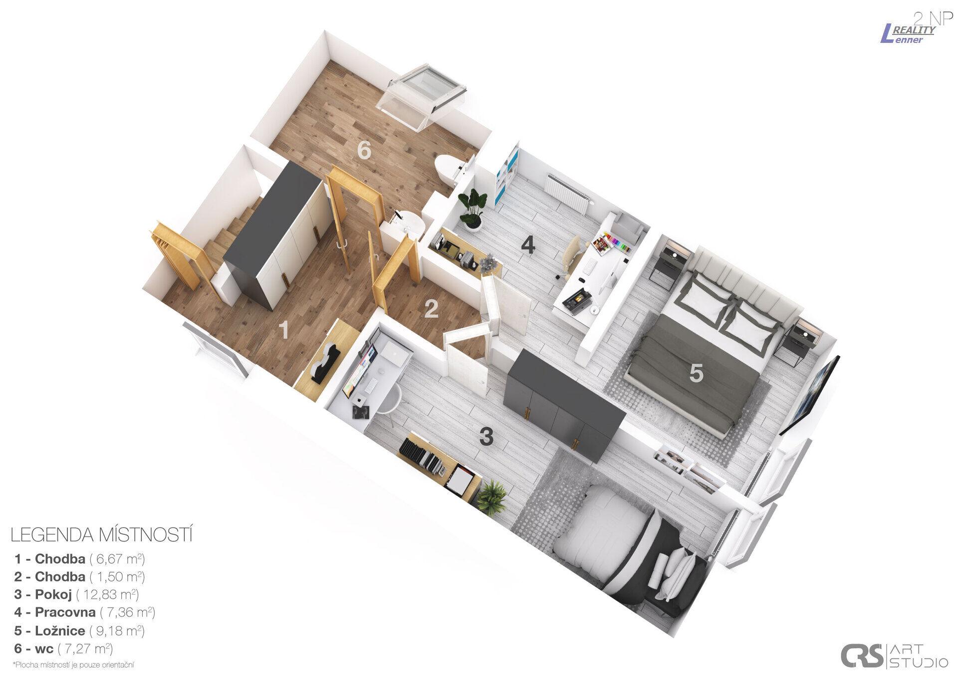 RD 4+1/ garáž, sklepy, vše na pozemku 128 m2