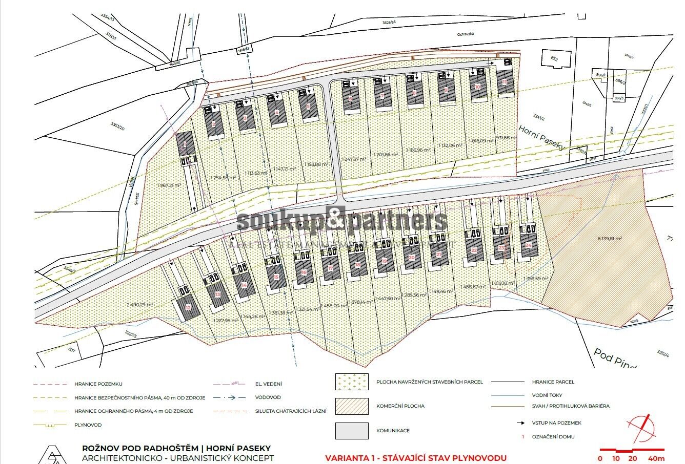 Stavební pozemky - 54.052 m2, parcelace na 24 Rodinných domů, Beskydy, Rožnov pod Radhoštěm.