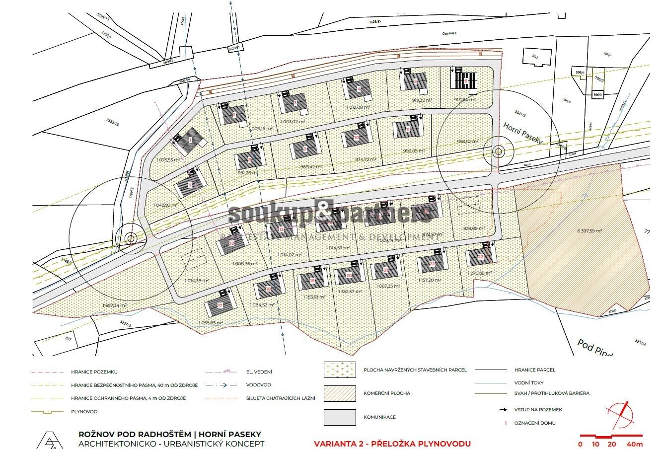 Stavební pozemky - 54.052 m2, parcelace na 24 Rodinných domů, Beskydy, Rožnov pod Radhoštěm.