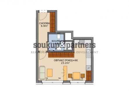 Prodej bytu, 1+kk, 36 m²