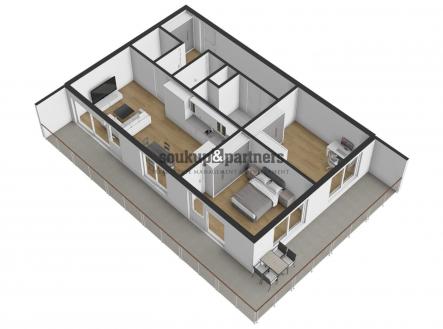 3D půdorys | Prodej bytu, 3+kk, 106 m²