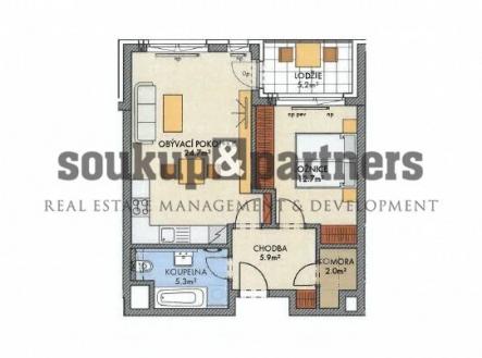 Prodej bytu, 2+kk, 58 m²