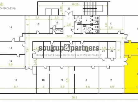 Pronájem - kanceláře, 76 m²