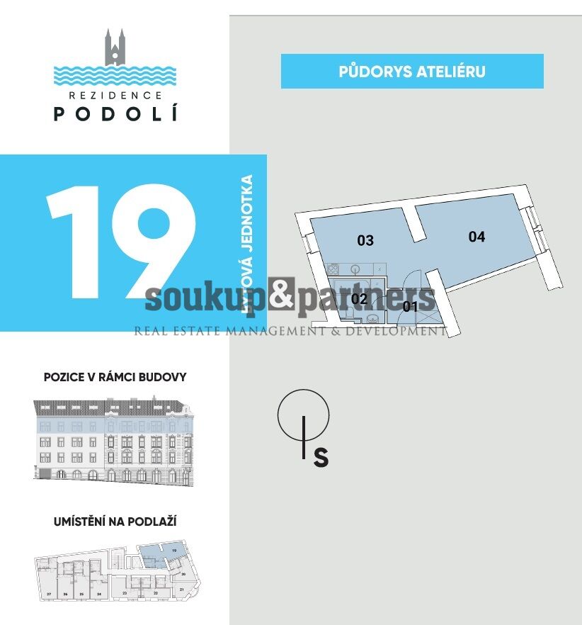 Pronájem 2+kk, 40 m², Praha 4 - Podolí, po rekonstrukci.