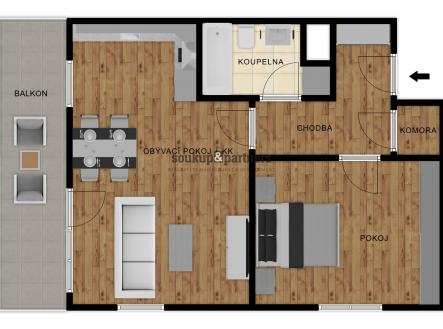 Prodej bytu, 2+kk, 65 m²
