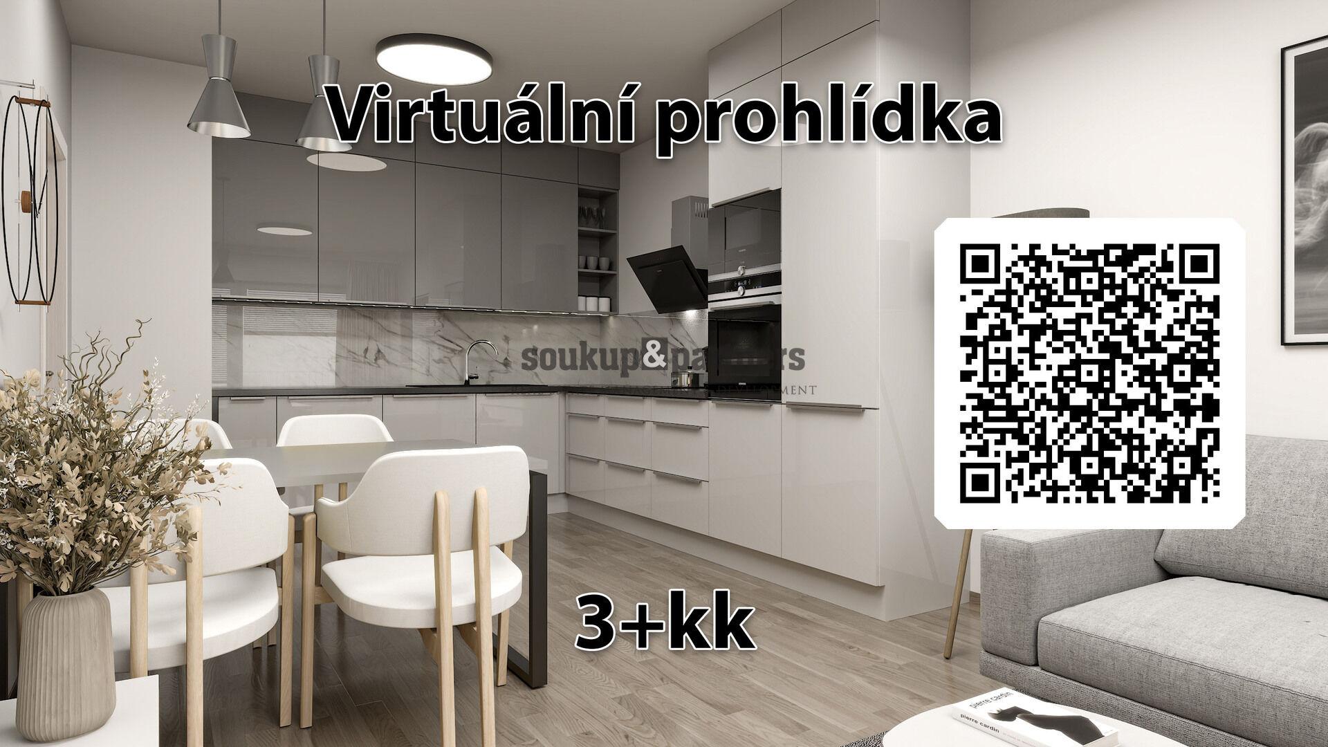 Nový družstevní byt 3+kk/ Balkon - 81 m2, Garážové stání, Sklep - projekt PORTTI Kladno.