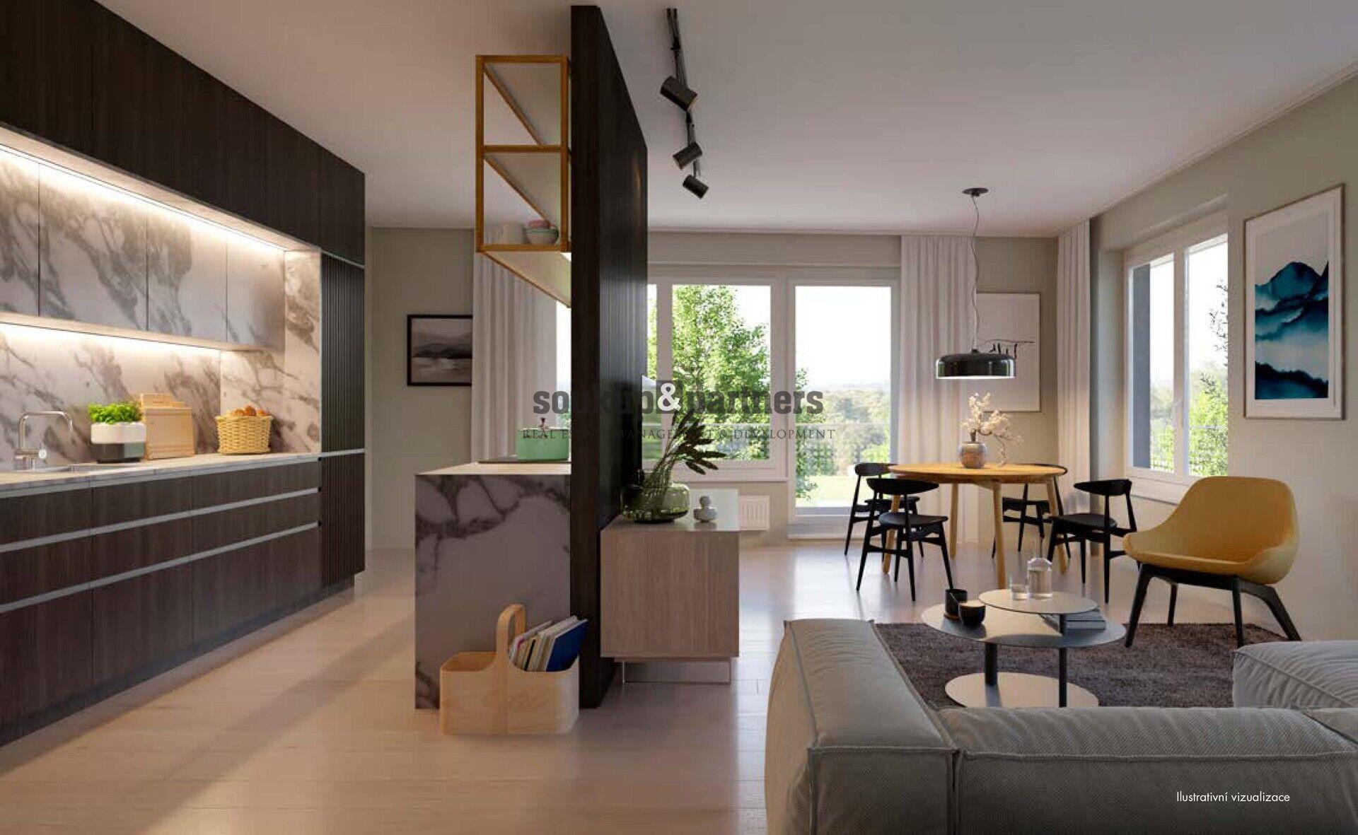 Prodej moderního bytu 2+kk s balkonem – Britská čtvrť, Praha 5 – Stodůlky.