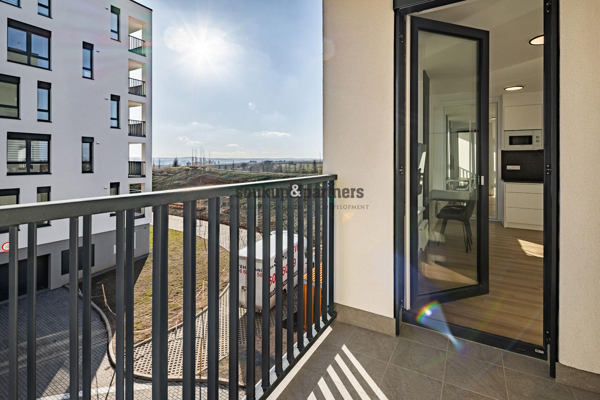 Prodej nového bytu 1+kk + Lodžie, 30 m²,  Rezidence U Šárky