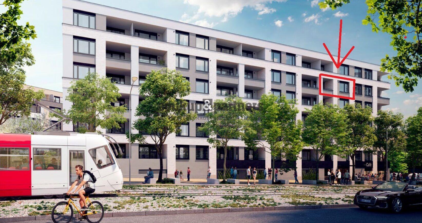 Nový družstevní byt 1+kk/ Lodžie - 38 m2 + sklep 12 m2. Kolaudace 6/2026, projekt Kaskády Barrandov.