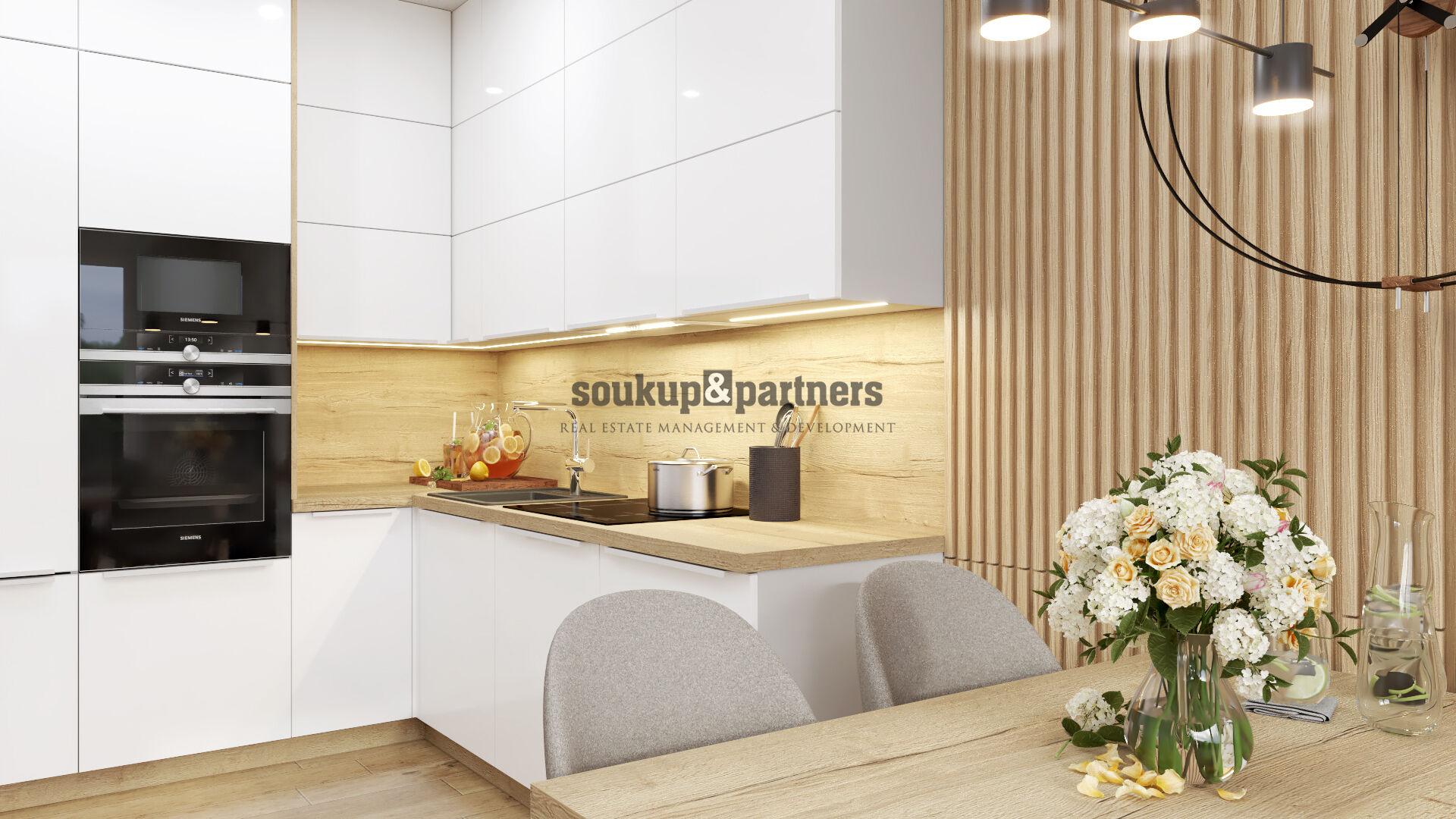 Prodej nového bytu 1+kk s balkonem, Praha 5 – projekt Kaskády Barrandov.