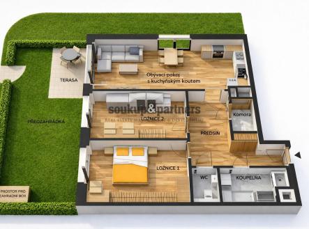 Prodej bytu, 3+kk, 76 m²