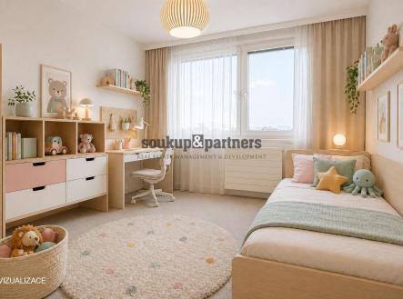 vizualizace dětský pokoj | Prodej bytu, 3+1, 68 m²