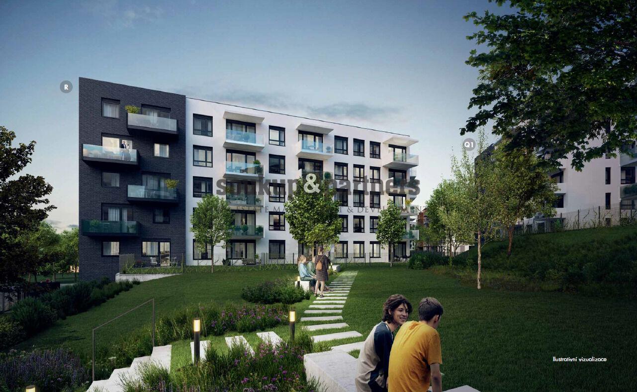Prodej nového bytu 2+1 s balkonem, Praha 5 – projekt Kaskády Barrandov.