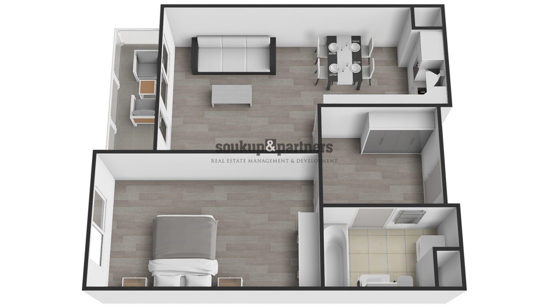 Prodej nového bytu 2+kk s lodžií, Praha 5 – projekt Kaskády Barrandov.