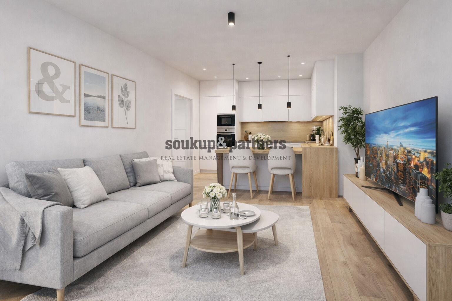 Prodej družstevního bytu 1+kk s balkonem, Praha 10 – Štěrboholy, projekt Malý háj.