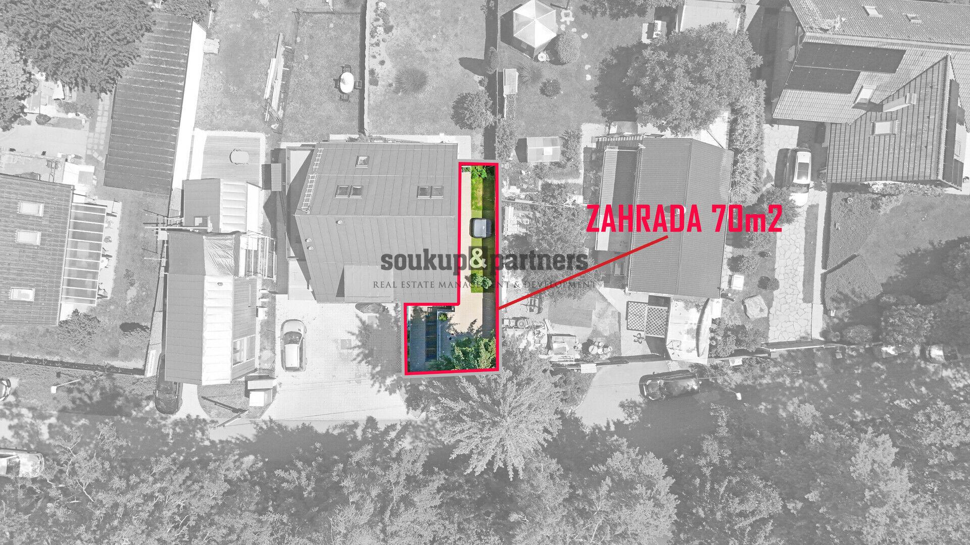 Nebytová jednotka 2+kk - 80 m2 + zahrada s parkováním 70 m2, novostavba, Praha 22 - Uhříněves.