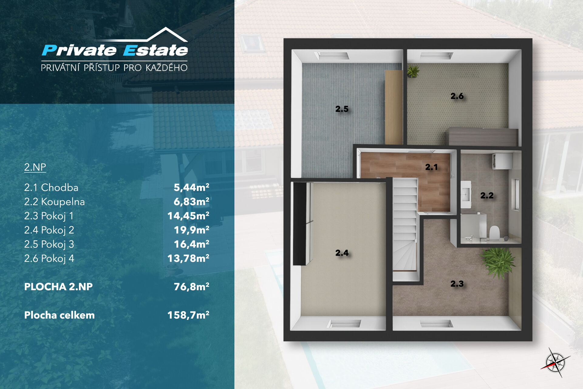 Prodej rodinného domu 5+kk (158m2), zahrada (372m2) s vyhřívaným bazénem, garáž