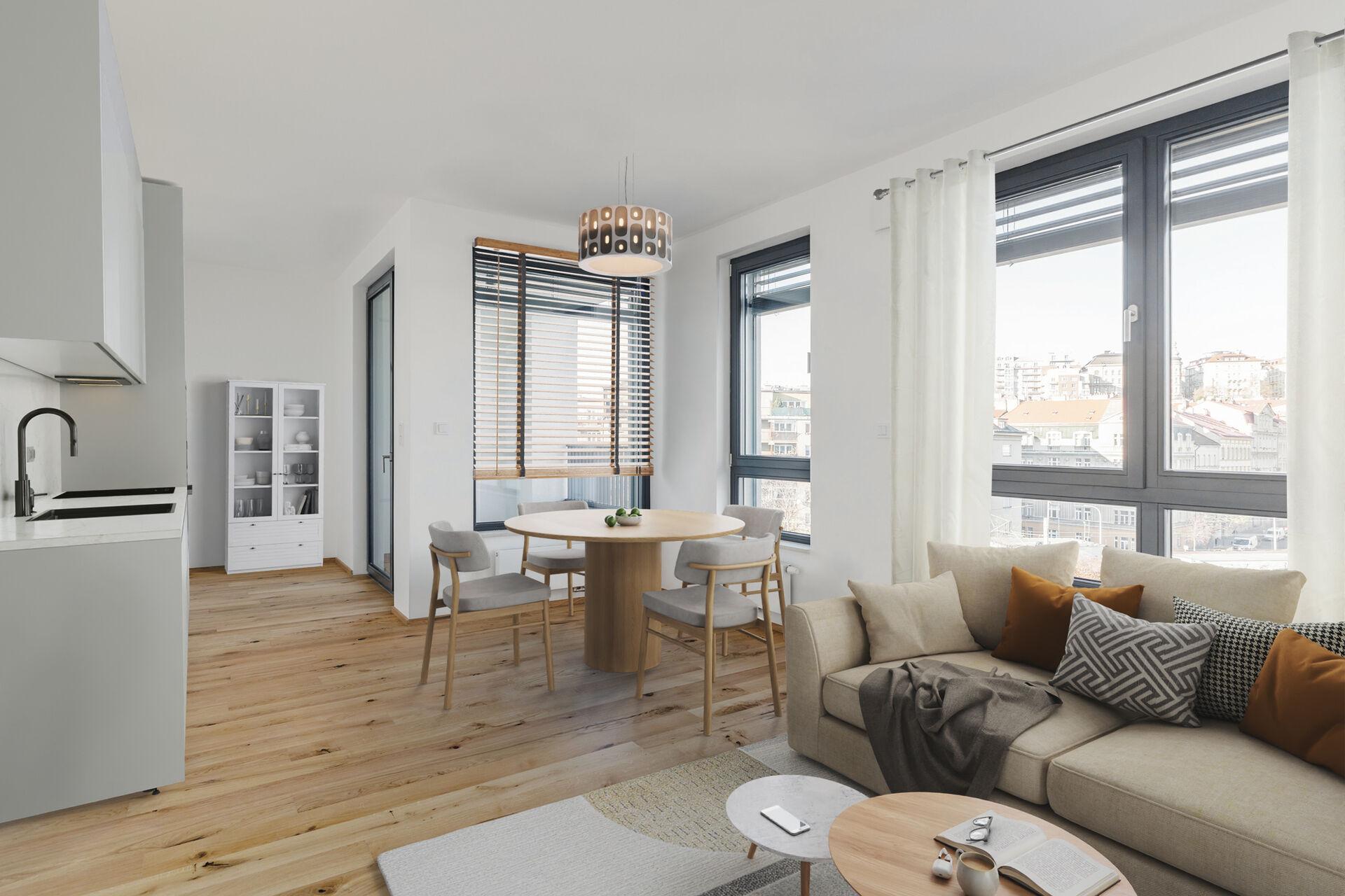 Prodej bytu 2+kk (48,7m2) s lodžií (4m2), sklepem a garážovým stáním