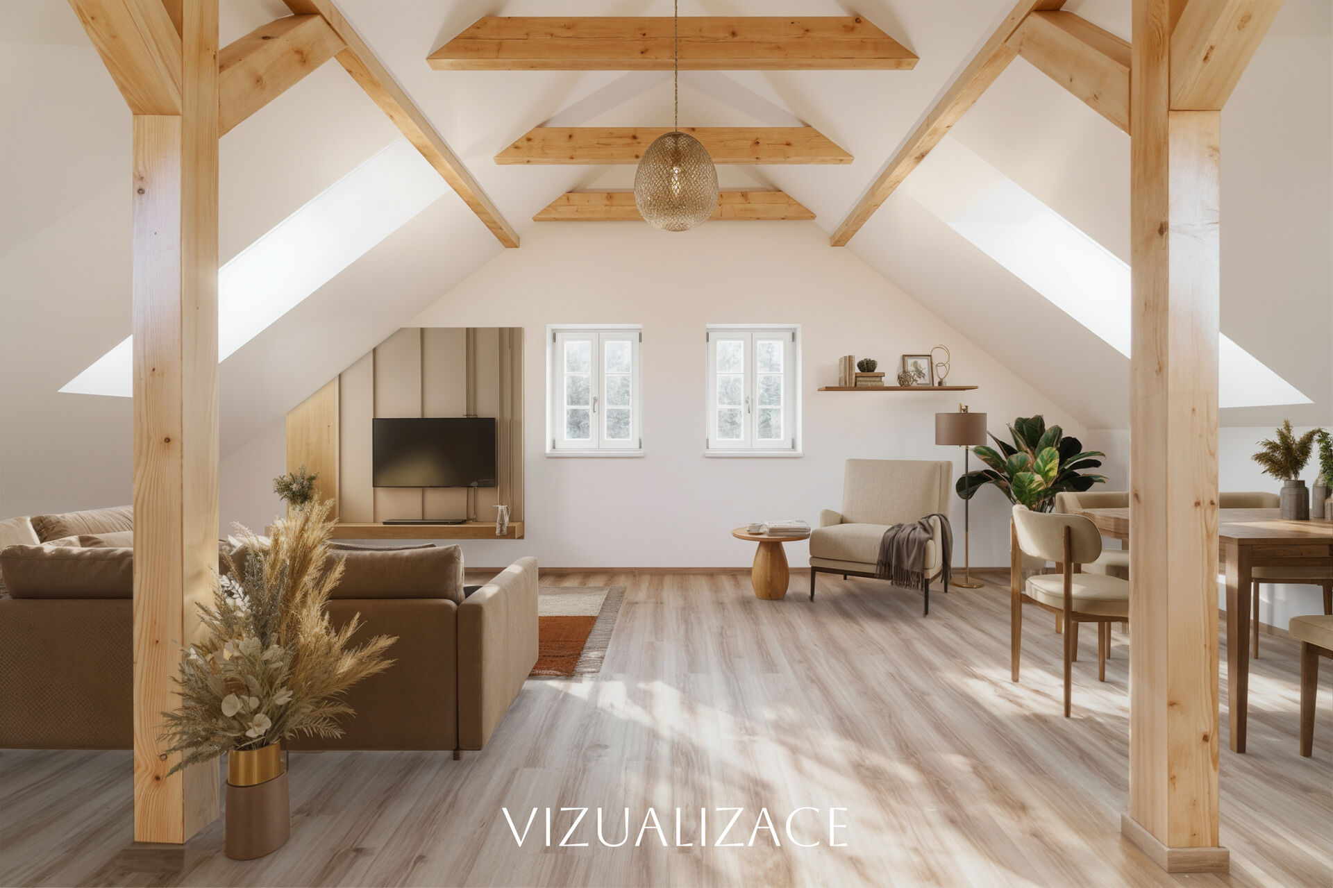 Apartmán A5 – 2+kk, 65,1 m², podkroví – Antonínov, Jizerské hory