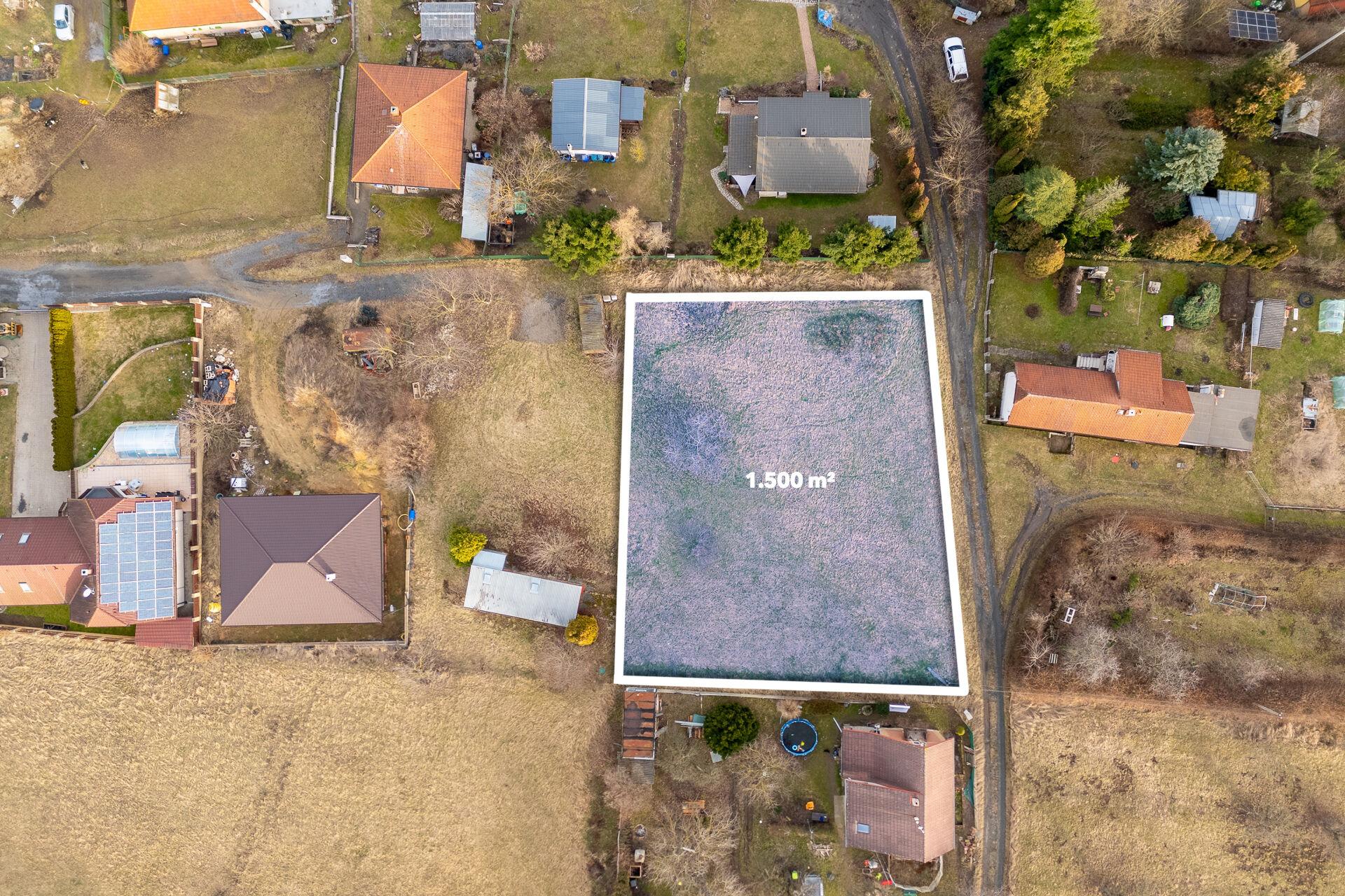 Prodej stavebního pozemku 1.500 m², Vrátkov